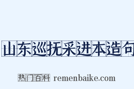 山东巡抚采进本造句是什么意思的图片